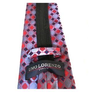 Umo Lorenzo Italy 100% Silk Zipper Tie